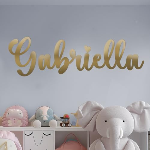 Generic Custom Cursive Letters Wall Decal | Personalized Cursive Name with Fancy Font | Wall Stickers | Wall Decor for Girls Bedroom | Multiple Sizes and Colors Options | Optional Glitter Colors