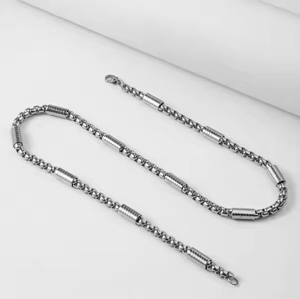 Image of THE MEN THING Chain for Men, Luxury Pure Titanium Steel Chain | Silver Stainless Steel Chain | Necklace Jewellery for Men & Boys