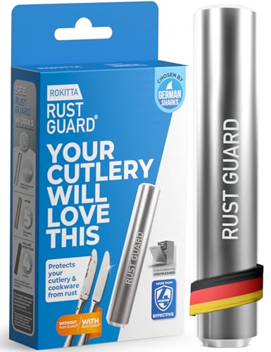 ROKITTA'S RUST GUARD Dishwasher Cleaner and Rust Stain Remover - Flash Rust Prevention Magnet for Cutlery Knives Pots and Pans - Chemical-Free Reusable – 1 Pack