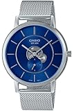Casio Reloj analógico de Cuarzo para Hombre con Correa de Acero Inoxidable MTP-B130M-2AVDF, Gris, tek Beden, Reloj