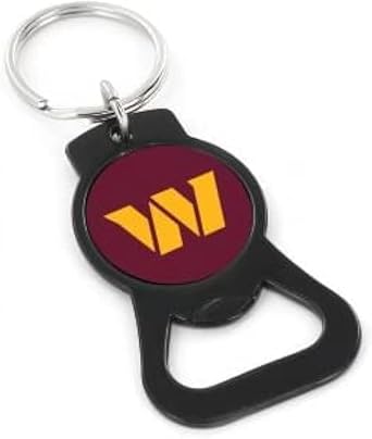 aminco NFL unisex-adult Black Bottle Opener Keychain