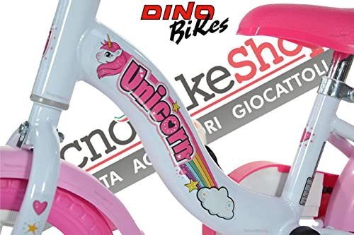 Tecnobike Shop Vélo pour Fille Dino Bikes Unicorn Taille 10" - 12" - 14" - 16" - 20" Casque Unicorn en Option (Jante 12") – vue 6