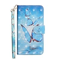 Sunrive Cover Compatibile Con OPPO A77 5G, Custodia Con Supporto Di Stand E In Pelle Artificiale Per Carte Di Credito Portafoglio Flip Chiusura Magnetica Bumper(Q Lupo 1