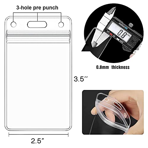 Ten Pack Waterproof Clear ID Badge Holders #TOP18