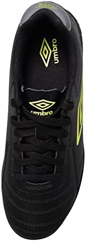 Umbro Boy's Classico X Jr. Indoor Soccer Shoe, Black/Yellow, 4.5 Little Kid | Image 3
