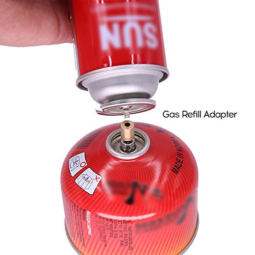 Adaptador de recarga de gás, Romacci Acampamento ao ar livre G-as Refil Adaptador Fogão Cilindro G-a