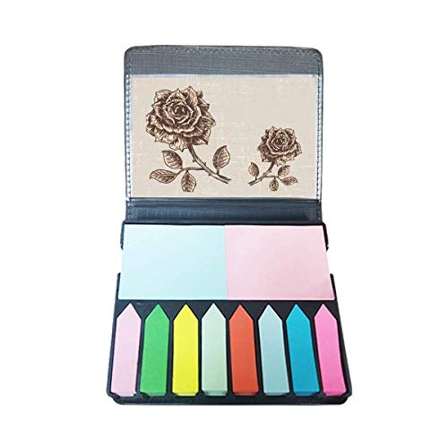 Boîte de marque-page aux motifs floraux raffinés de couleur marron