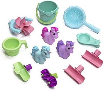 Step2 Rain Showers and Unicorns Water Table for Kids, Toddler Outdoor Sensory Play Table, 13 Accessories, Pink, Ages 18 Months+ - 1