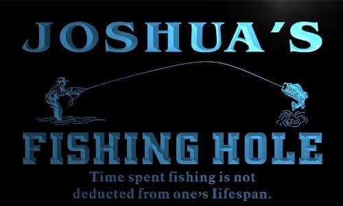 ADVPRO x0038-tm Joshua's Fishing Hole Custom Personalized Name Neon Sign
