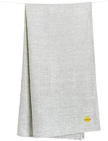 Natural Linen 100% Flax Bath Towel. Best quick dry lightweight Towel. Grey 28" X 58".