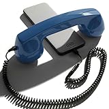 Opis Technology 60s Micro Cornetta Retro per Cellulare (Cavo Jack 3,5 mm + Adattatore USB-C) – per Android, PC, iPhone 15+ – Design Anni ‘60, Blu (NON per iPhone 7–14)