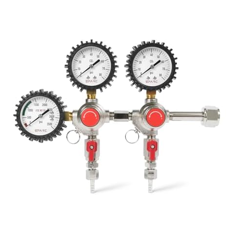 SPARC Premium Gen2 Dual Output CO2 Regulator for Kegerator Draft Beer, Soda, Bars, Kombucha CGA320 2YR USA Warranty Cover