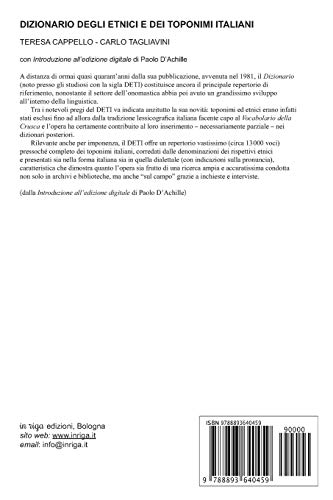 Dizionario Degli Etnici E Dei Toponimi Italiani: Coedizione PàTron - In Riga. Con Introduzione All'edizione Digitale Di Paolo D'achille - 2
