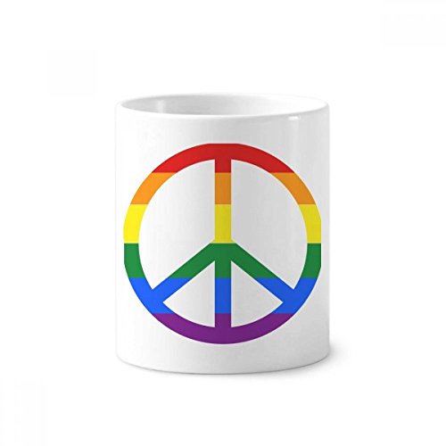 Tasse LGBT Arc-en-Gay en céramique 350ml porte-brosse à dents et stylo