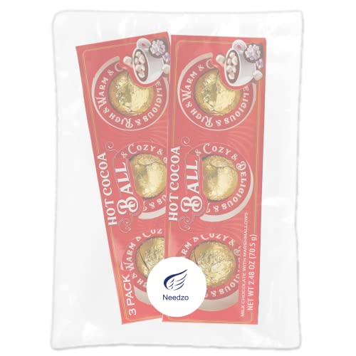 Christmas 2023 Hot Chocolate Melting Balls With Mini Marshmallows, Individually Wrapped Cocoa Melts, Holiday Themed Dessert Drink, Pack Of 2, 6 Balls (Milk Chocolate) #TOP6
