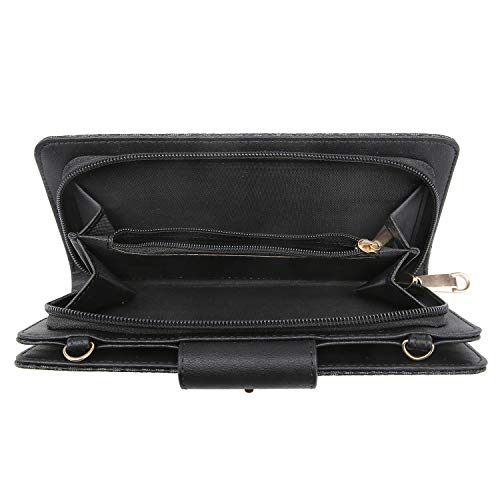 MKP COLLECTION Women Small Crossbody Shoulder Bag Zip Wallet Purse Handbags Clutch Credit Card Holder with Chain Strap4
