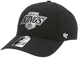 47 Brand Unisex NHL Los Angeles Kings Cap HVIN Visor, Schwarz (Black HVIN-MVP08WBV-BKB88), (Herstellergröße:One Size)