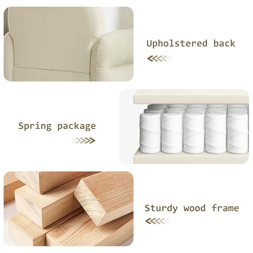 Sillón Plegable Chenille Beige miniatura 4