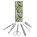 Birds in Disarray Pattern Stainless Steel Manicure Pedicure Grooming Beauty Care Travel Kit