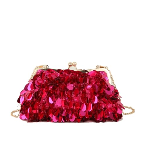 Pochette de soirée femme avec bandoulière amovible sac paillettes mariage