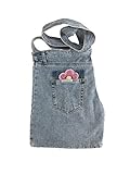  Fornarina Women Jeans Bag with Hand Made Embroidered Flower B
