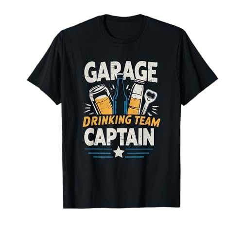 Divertido capitán del Equipo de Bebidas en el Garaje Camiseta