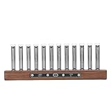 Fockety LED-Musikspektrum-Display, 240 RGB-LED-Audiovisualisierer mit Automatischer AGC-Verstärkungsregelung, 12 Lichtröhren, Einstellbare Farbhelligkeit, für Heimdekoration, Party