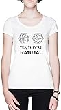 Photo Gallery capzy yes they re natural bianca donna maglietta 3xl white women s tee size 3xl Photo Gallery capzy yes they re natural bianca donna maglietta 3xl white women s tee size 3xl