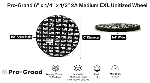 Image of EXL Unitized Wheel, Silicon Carbide, 6 inch Diameter x 1 /4 inch Wide x 1 /2 inch Arbor, 2A Medium | 17498 | (Pack of 1)