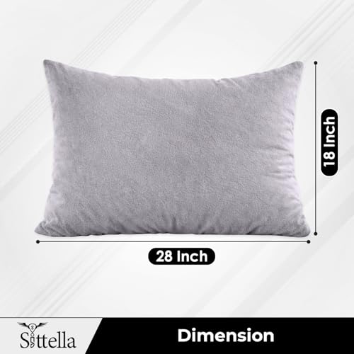 Image of SITTELLA Waterproof Pillow Protector 28x18 Inches 200 GSM with Zipper (Pack of 2) - Soft Cotton Pillow Cover, Dust Mite Proof & Anti-Allergic Pillow Protector Cover (Dark Grey)