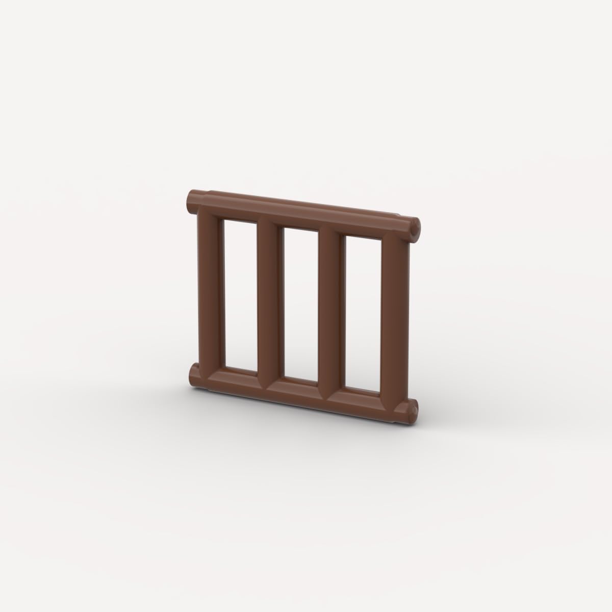 Classic Brown Fence Bulk, Fence 1x4x3 Grille with End Protrusions 200 Piece,Compatible with Lego Parts Fence 1x4x3 Brown (Color: Brown