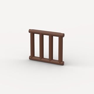 Classic Brown Fence Bulk, Fence 1x4x3 Grille with End Protrusions 200 Piece,Compatible with Lego Parts Fence 1x4x3 Brown (Color: Brown