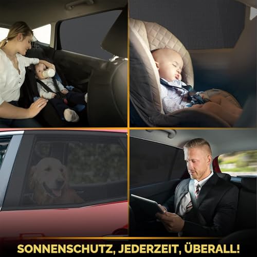 Auto-Sonnenschutz für Kinder (Pack of Two) – dehnbar & atmungsaktiv Fenster für Sonnenschutz Sonnenschutz Auto Fenster Schatten All-Round Schutz für Kinder – passend für die meisten Fahrzeuge