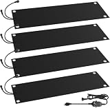 4 Pcs Heated Snow Melting Mats,10x30 in No-Slip Rubber Heated Outdoor Mats