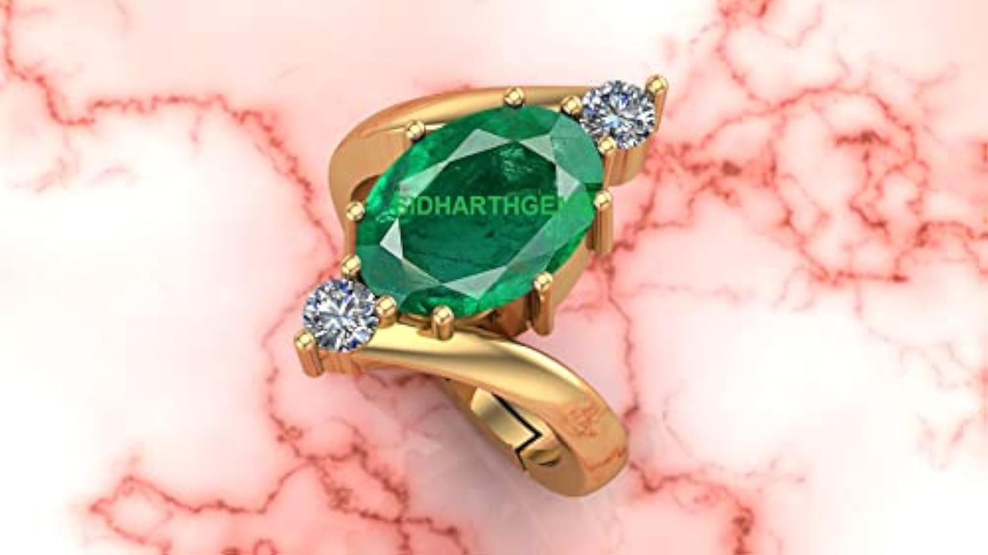 19.25 Ratti Natural Emerald Panchdhatu Adjustable Ring