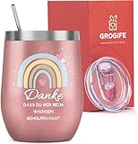 Dankeschön - Geschenk für Erzieherin & Kindergartenlehrerin, Abschiedsgeschenk Thermobecher mit Spruch, Kleine, Tassen Geschenkideen für die Tagesmutter