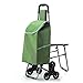 Przenośny wózek składany z siedziskiem, program służbowy wózek do wchodzenia na schody, zielony (zielony) - YM-2