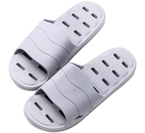 Claquettes de piscine Chaussures pour plage Pantoufles homme Confort Sabots Femme Sandales mode Tongs Antidérapantes d'été Chaussons,025 Gris,40/41 EU Cover