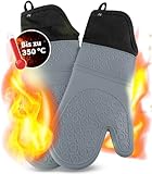 AVANA Silikon Ofenhandschuhe Hitzebeständige Anti-Rutsch Kochhandschuh mit weichem...