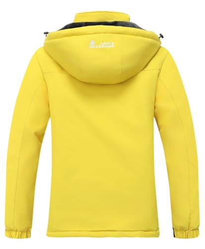 Image of MOERDENG Women's Waterproof Ski Jacket Warm Winter Snow Coat Mountain Windbreaker Hooded Raincoat Jacket