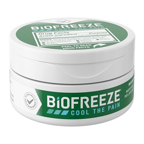 Biofreeze Pain Relief Cream For Knee, Neck, Hip, Joint, Shoulder, &Amp; Simple Backache, Arthritis Pain Reliever, Sore Muscle Relief, Cooling Menthol Pain Cream, 3 Oz