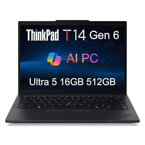 Lenovo ThinkPad T14 Gen 6 �r�W�l�X AI PC �m�[�g�p�\�R�� (14�C���` FHD+�AIntel 12-Core Ultra 5 225U (> Ultra 7 155U)�A16GB DDR5�A512GB SSD)�A�o�b�N���C�g