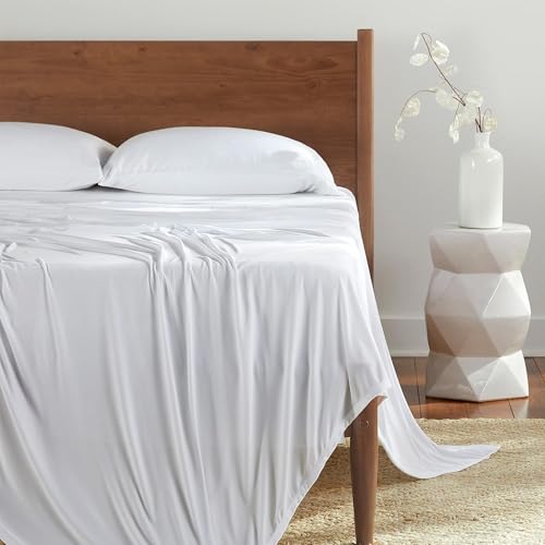 Bedgear Dri-Tec Sheet Set – Moisture Wicking Technology, Breathable Cooling Sheets – Flat Sheet Fitted Sheet Pillowcases – All Mattress Types, Bedding Dorm Apartment Essentials, King/Cal King, White