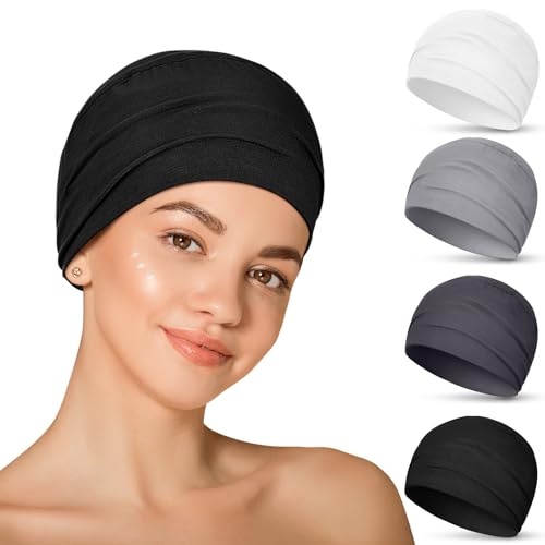 Zhengmy Chapéus femininos de quimioterapia com câncer para dormir, touca de algodão, cobertura de ca