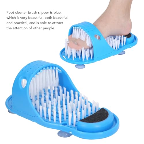 Limpiador de pies para ducha, cepillo masajeadorn con ventosas para adultos unisex, azul miniatura 4