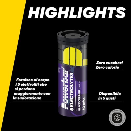 PowerBar 5 Electrolytes Black Currant 12x10Tabs - Compresse Effervescenti con 5 Elettroliti - Immagine 2