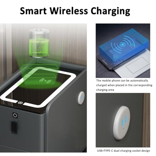 Table de chevet fine USB pour résoudre le manque de prises près du lit