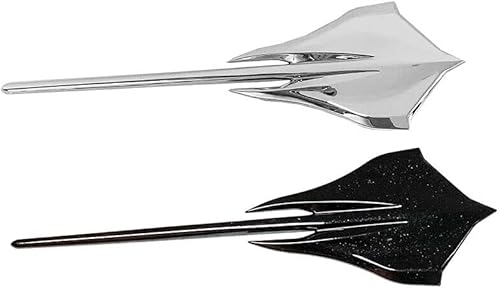 Miniatura 4 de Stingray Mako - Emblema de tiburón para automóvil, diseño de pez de automóvil, calcomanía 3D para 2020 2021 2022 C8 Corvette 84316259 (cromado)