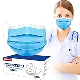 100 Pack Disposable Face Masks -ASTM Level 2, Medical Grade 3 Ply Protection Face Mask for Adults
