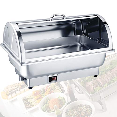 Réchauffeurs de nourriture de vaisselle à chafing électrique, serveur buffet en acier inless 9L pour les fêtes et les buffets, température réglable - fournitures de restauration pour la restauration d